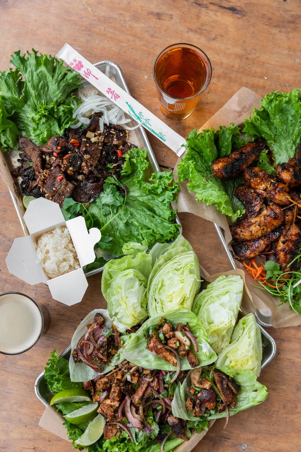 A spread of Golden Basil Thai street food dishes