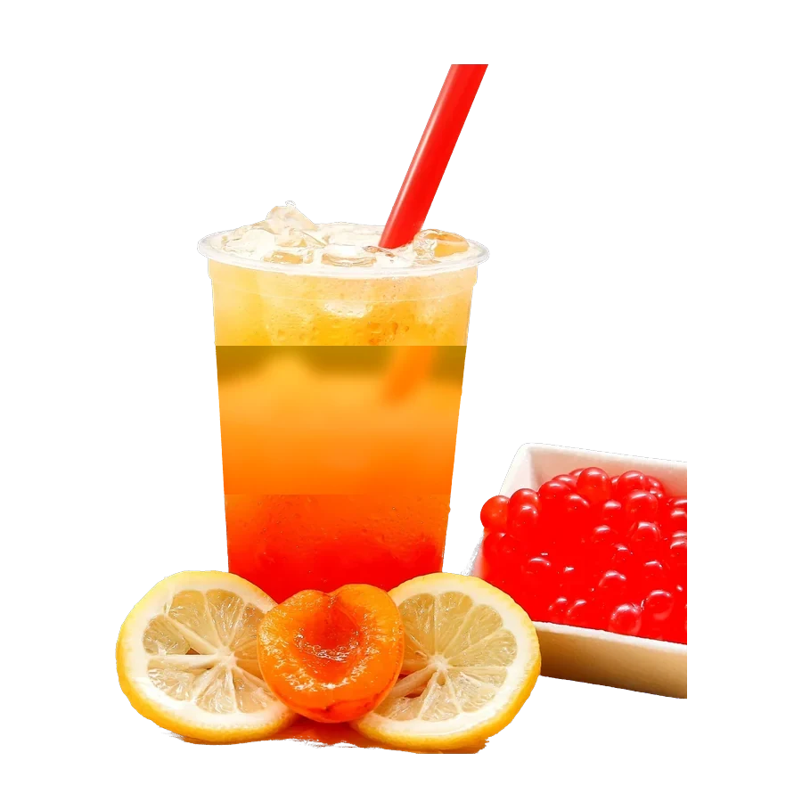 Mango Fruit Tea in a Pearl & Mint Tea Co. cup
