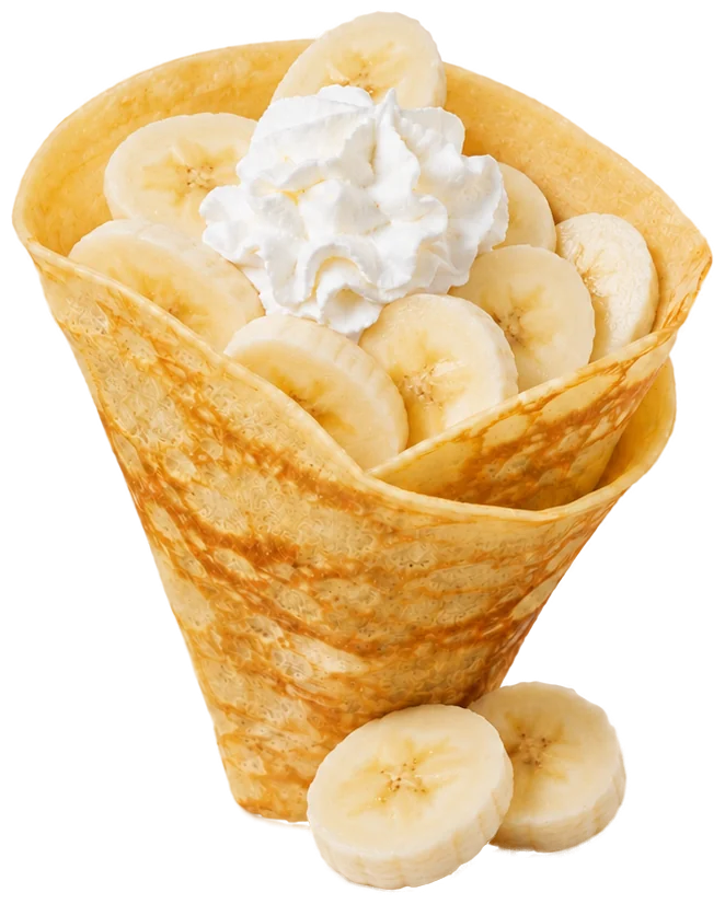 Banana & Whipped Cream crepe