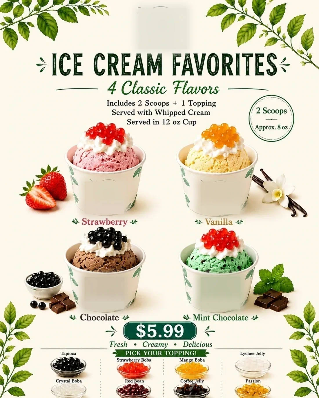 Twirl Roll's ice cream favorites