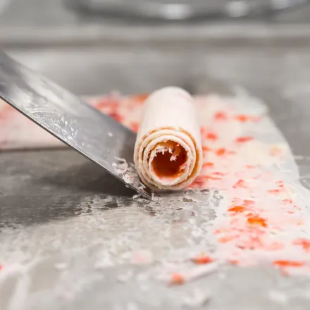 Strawberry Thai Rolled Ice Cream