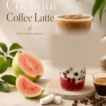 Guava Coconut Coffee Latte