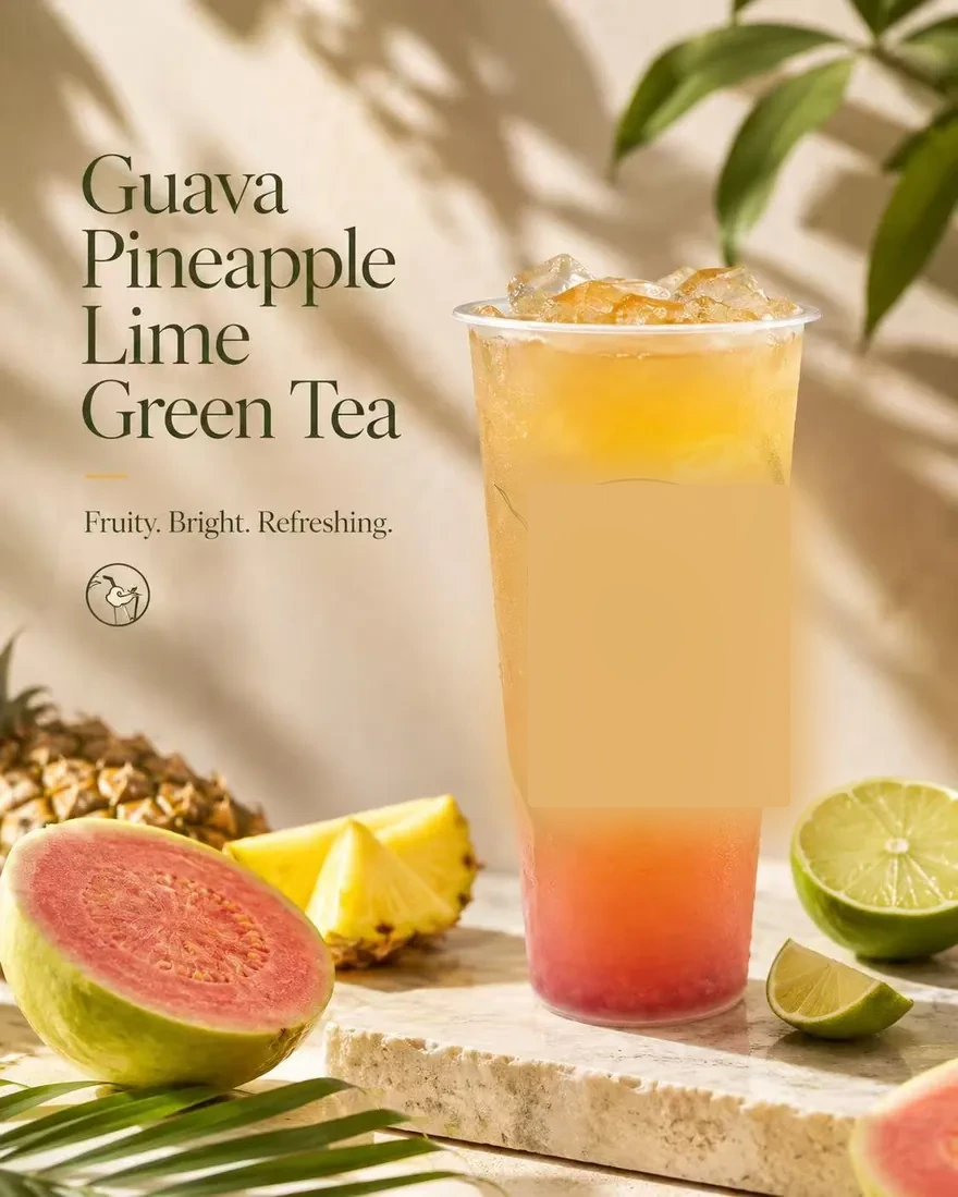 Guava Pineapple Lime Green Tea — Fruity. Bright. Refreshing.