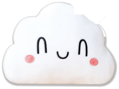 Sky Puff Tea's smiling cloud mascot