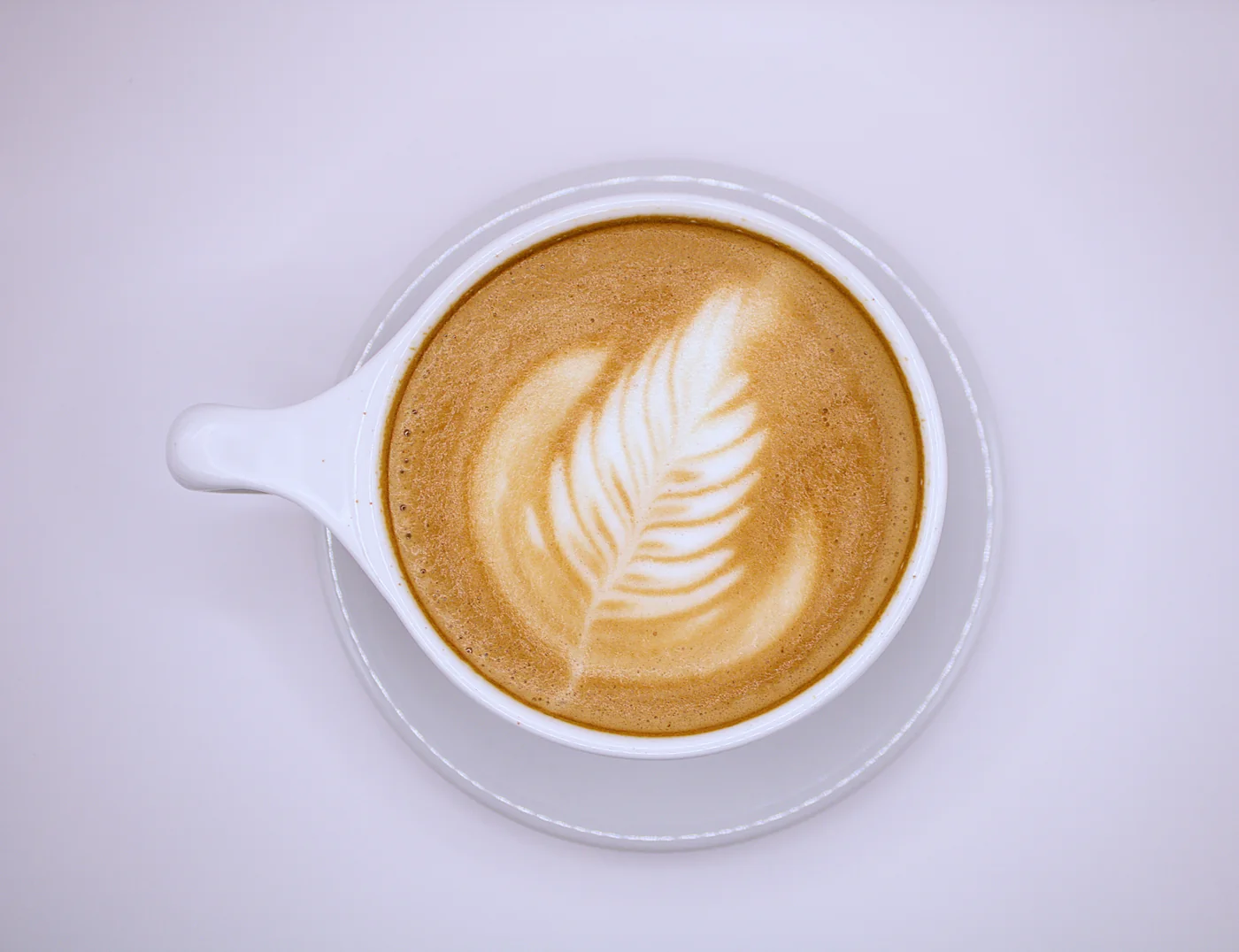 Latte art at Template Cafe