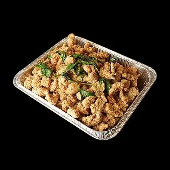 Party tray of Taiwanese popcorn chicken