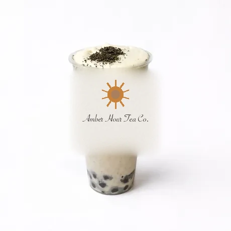 Black Sesame Boba Milk Tea