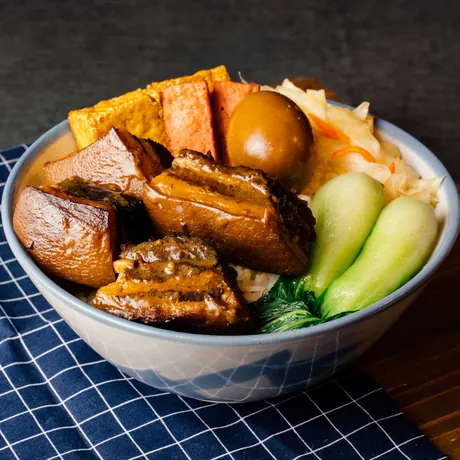 Sliced Pork Rice Bento