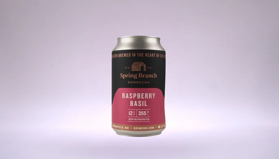 Raspberry Basil Kombucha
