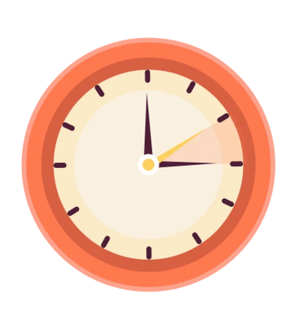 Retro clock illustration