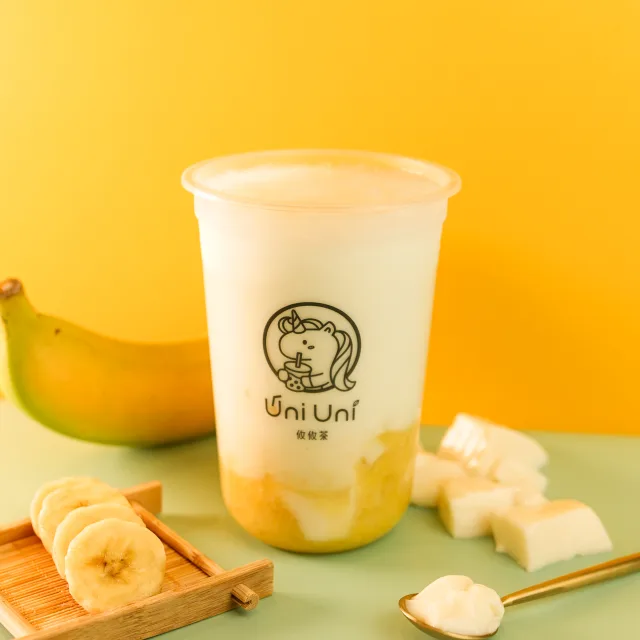 Banana Fresh Milk with Vanilla Pudding