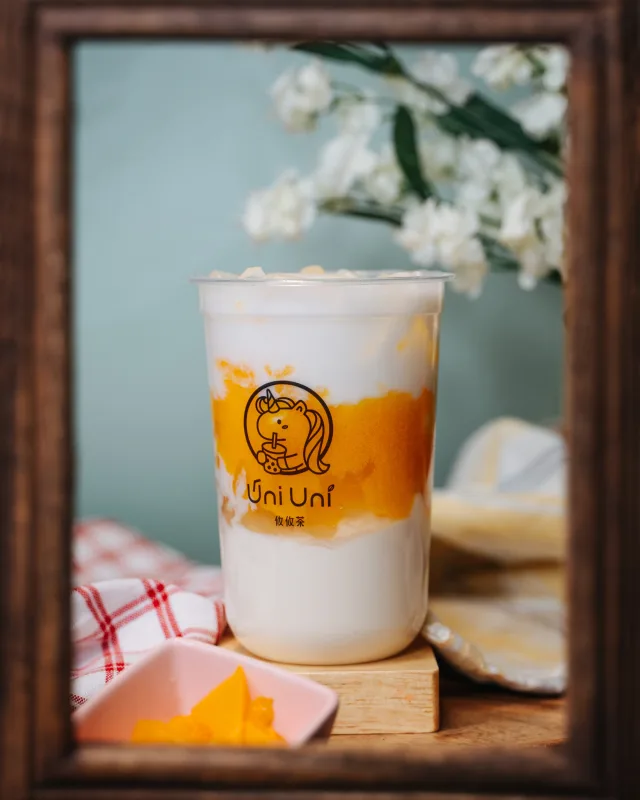 Peach Yogurt with Crystal Boba