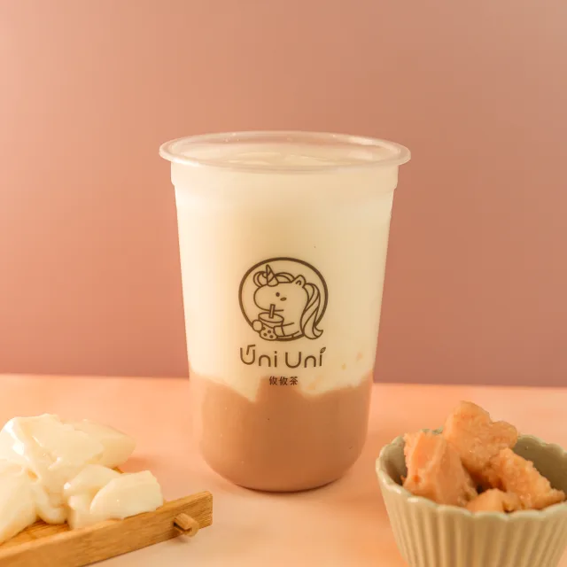 Taro Fresh Milk with Vanilla Pudding