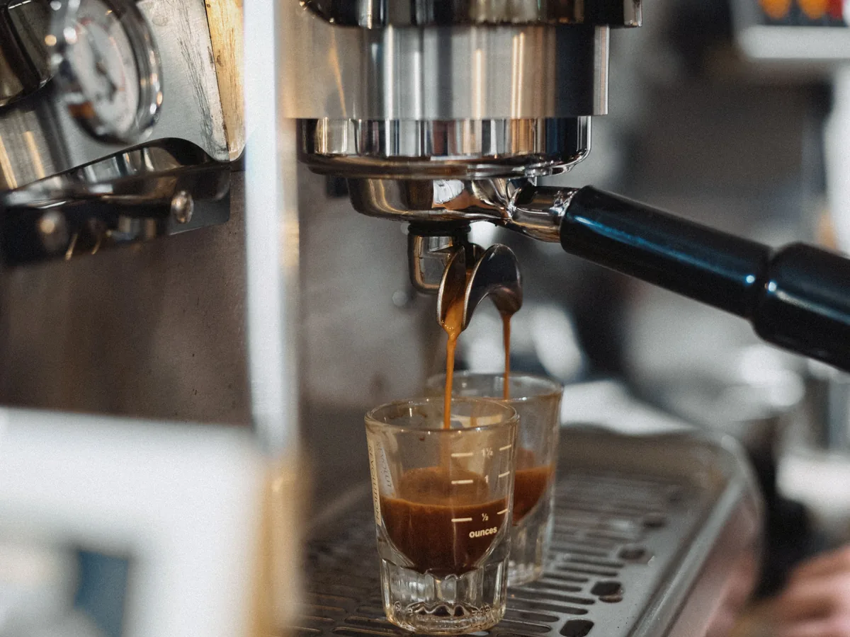 Espresso pulled to order at the counter