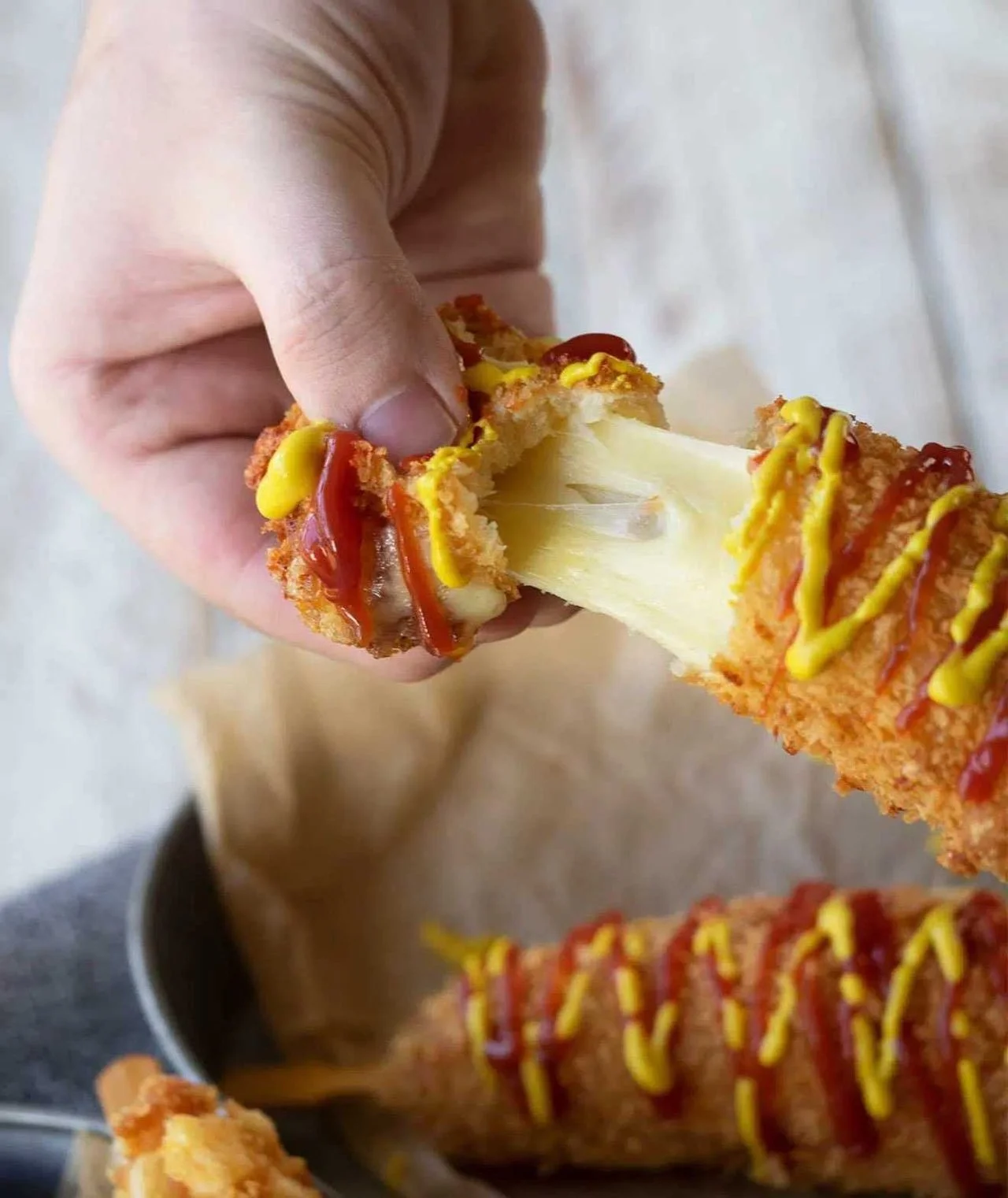 Korean corn dog from the food truck