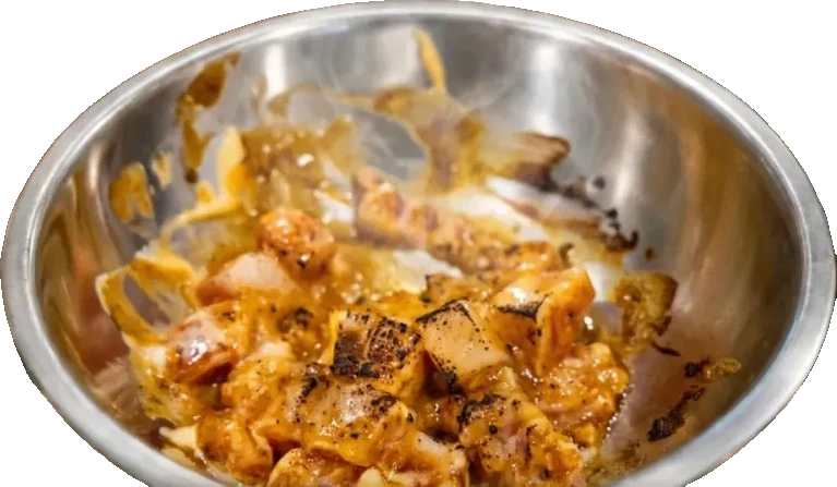 A bowl of freshly seared poke