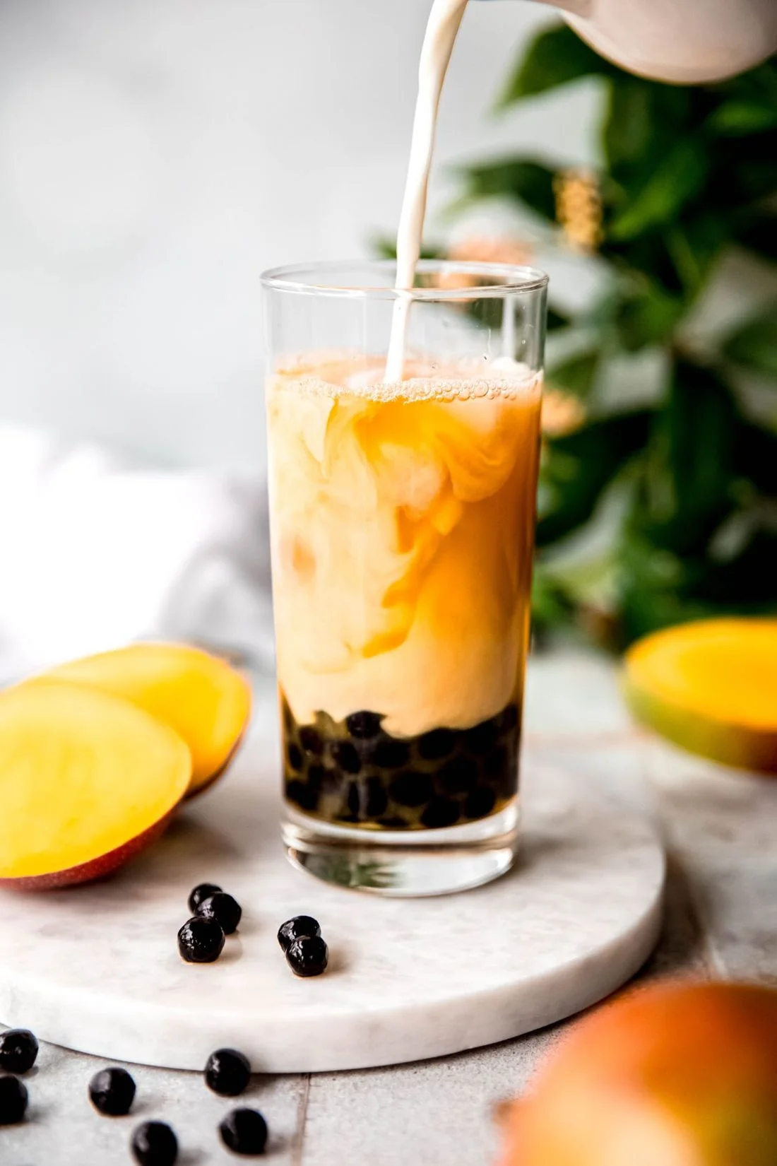 Mango milk tea